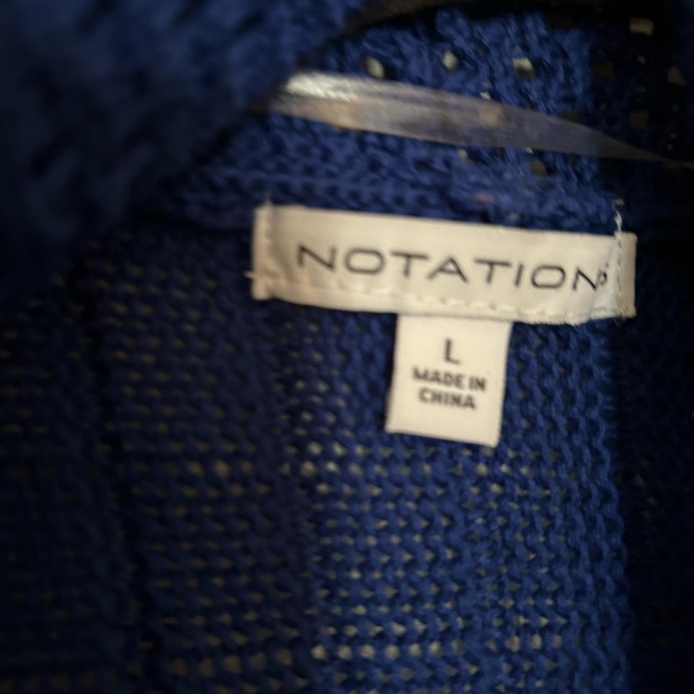 Royal Blue Ribbed Collar Tunic - Picture 2 of 3